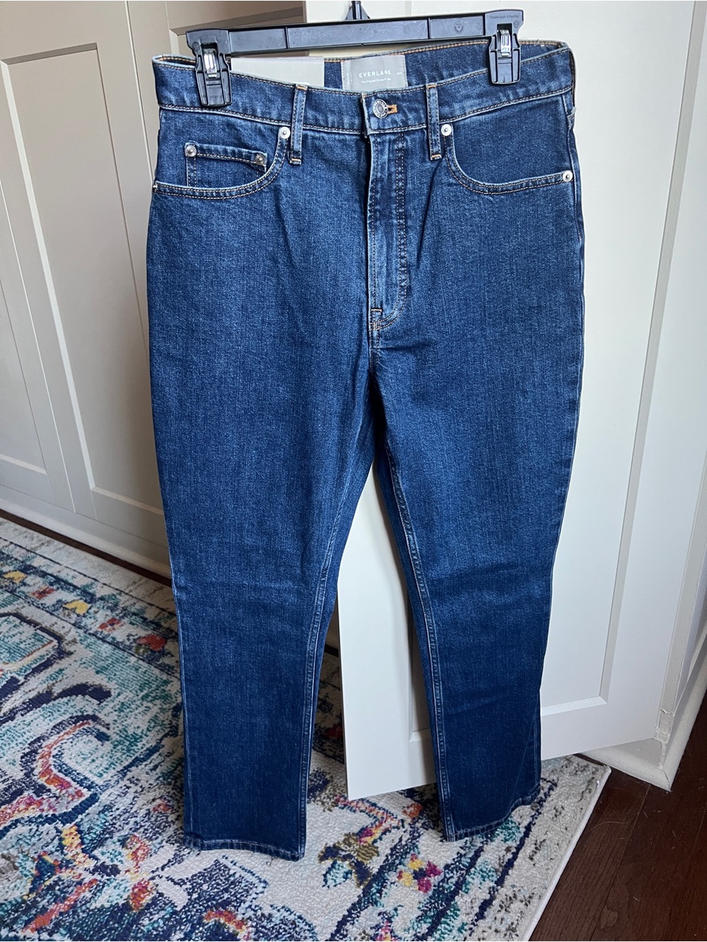 Everlane The Original Cheeky Straight Leg Jean in Deep Blue Wash - Size 29R